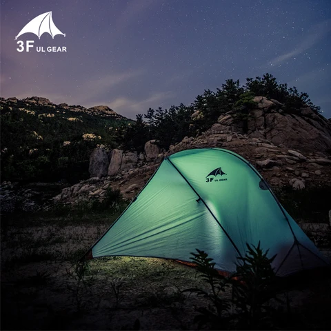3F UL GEAR Кемпинговая палатка на 1 человека Сверхлегкая портативная палатка Уличная 15D нейлоновая 4-сезонная походная палатка Водонепроницаемые профессиональные палатки
