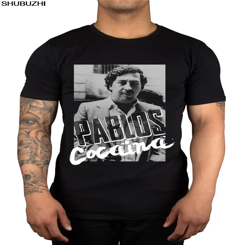 Pablos Cocaina графическая футболка Pablo Escobar Money Drugs Coke Colombia Netflix крутая Повседневная