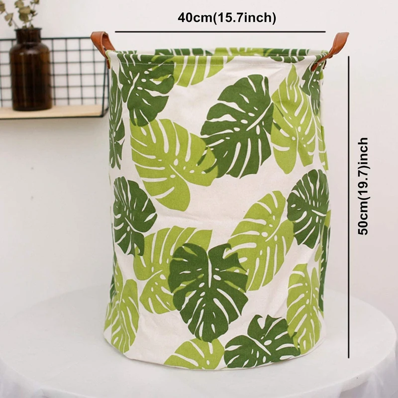 

Hot Collapsible Laundry Basket Canvas Laundry Hamper with Handles Foldable Bucket for Storage Bins Kids Toys Clothes