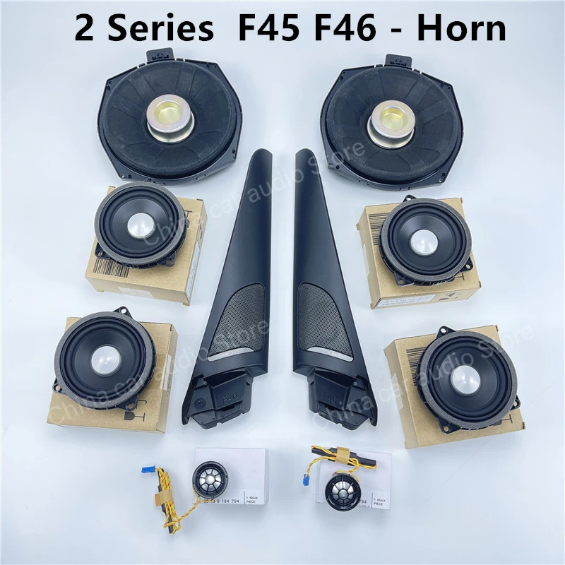 Car Front Door Tweeter Cover Speaker For BMW F45 F46 2 Series Bass Loudspeaker Horn 4.5 Inch Midrange High Power Subwoofer
