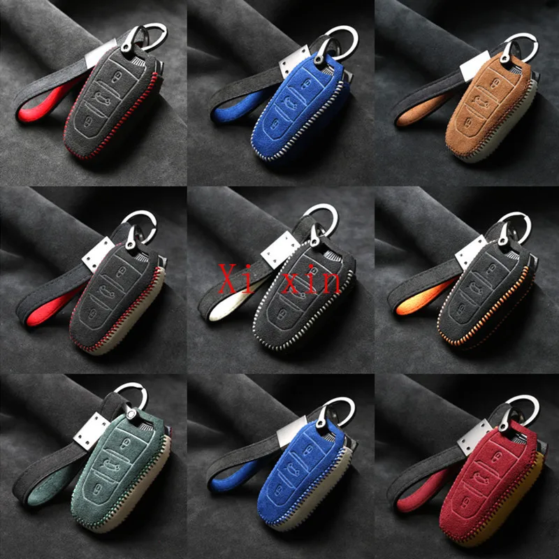

Замшевый чехол для ключей из натуральной алькантары для Citroen C-четыре c3xr c5 c4l c6 c2
