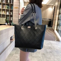 large women casual totes bag female simple black hobos bags pu leather shopper shoulder bags lady big mommy handbag bolso mujer