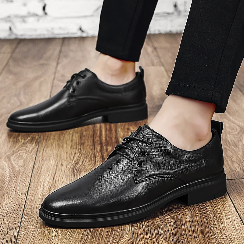 

shoe black sapato for shoes leisure fashion cuero casuales male masculino informales comfortable mens hot hombre spring man men