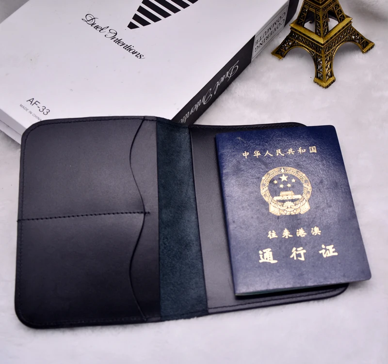 Натуральная кожа Обложка для паспорта держатель для документов путешествия унисекс кошелек держатель для карт