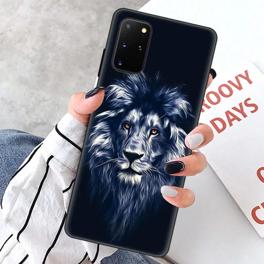 Мягкий силиконовый чехол для Samsung Note 8 9 S6 S7 Edge S8 S10 10 Plus S10E черный телефона king Tiger Lion