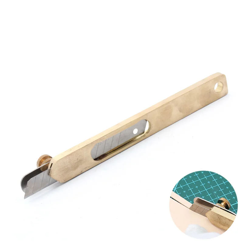 1PC Leather Craft Tools Incision Cutter DIY Copper Trimming Knife for Blade Cut into strips leather Cutting Tool | Дом и сад