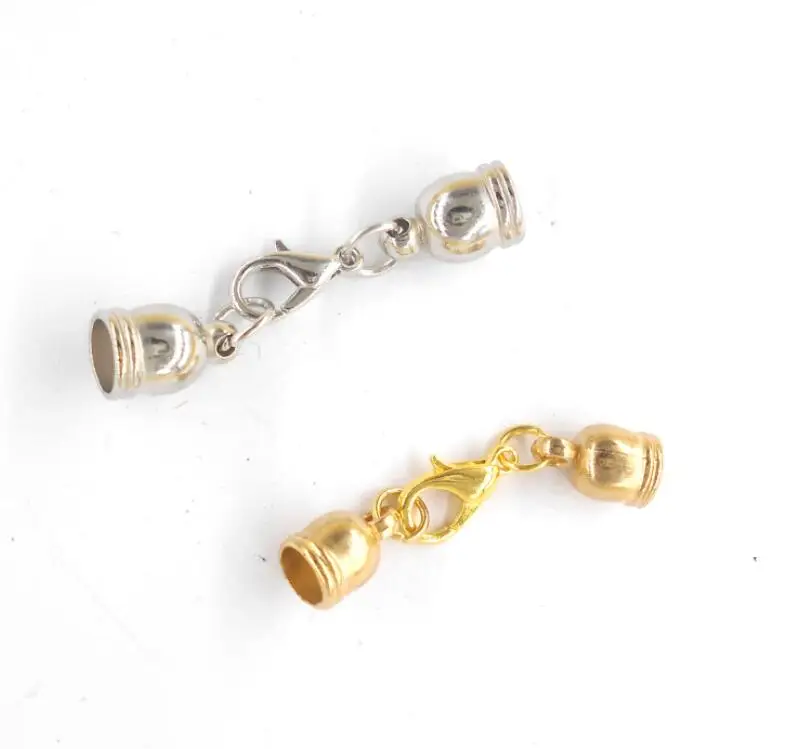 Колье с кисточкой и отверстием Круглые Кожаные обжимные шнуры застежка лобстер