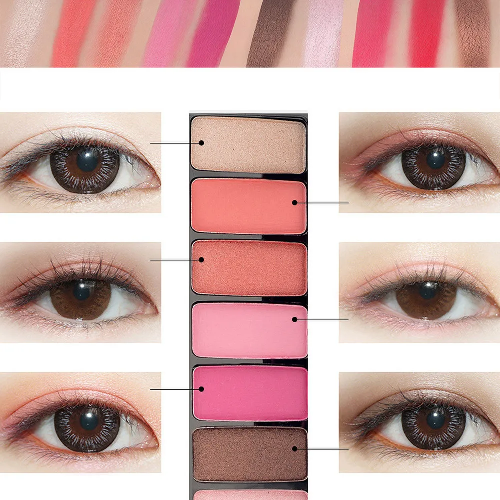 

10Color Eye Shadow Palette with Brush Shimmer Matte Eyeshadow Cosmetic Easy to Wear Nude Eyes Makeup