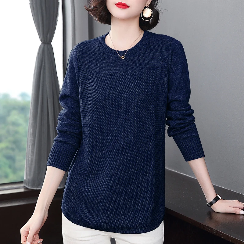 

Women Ribbed Knitted Pullover Top Pull Hiver Femme Sweater Winter Warm Female one