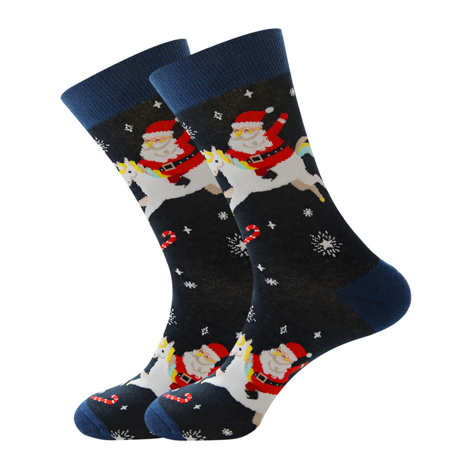 

Весенние Повседневные Носки в стиле Харадзюку, Мужские хлопковые спортивные Носки для отдыха, Носки для мужчин с рождественским узором