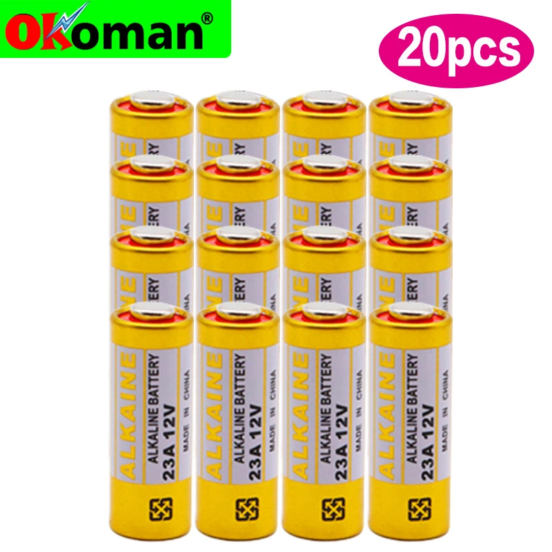 20pcs 23A 12V Dry Alkaline Battery 23AE 21/23 A23 23GA MN21 For Doorbell Car Alarm Walkman Remote Etc. | Электроника