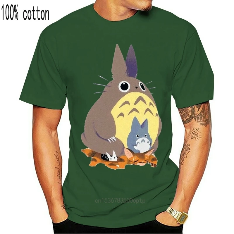 

Totoro T Shirt Women Cartoon 3D Harajuku Casual Tops Tees Light Tee Shirt