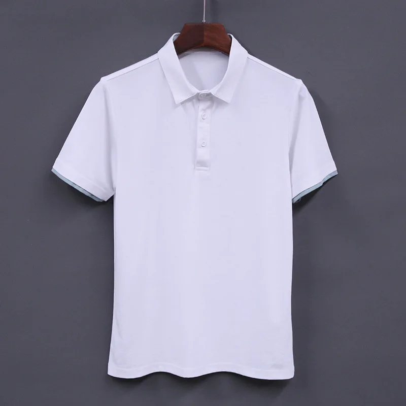 Футболка поло мужская с коротким рукавом Повседневная Эластичная для