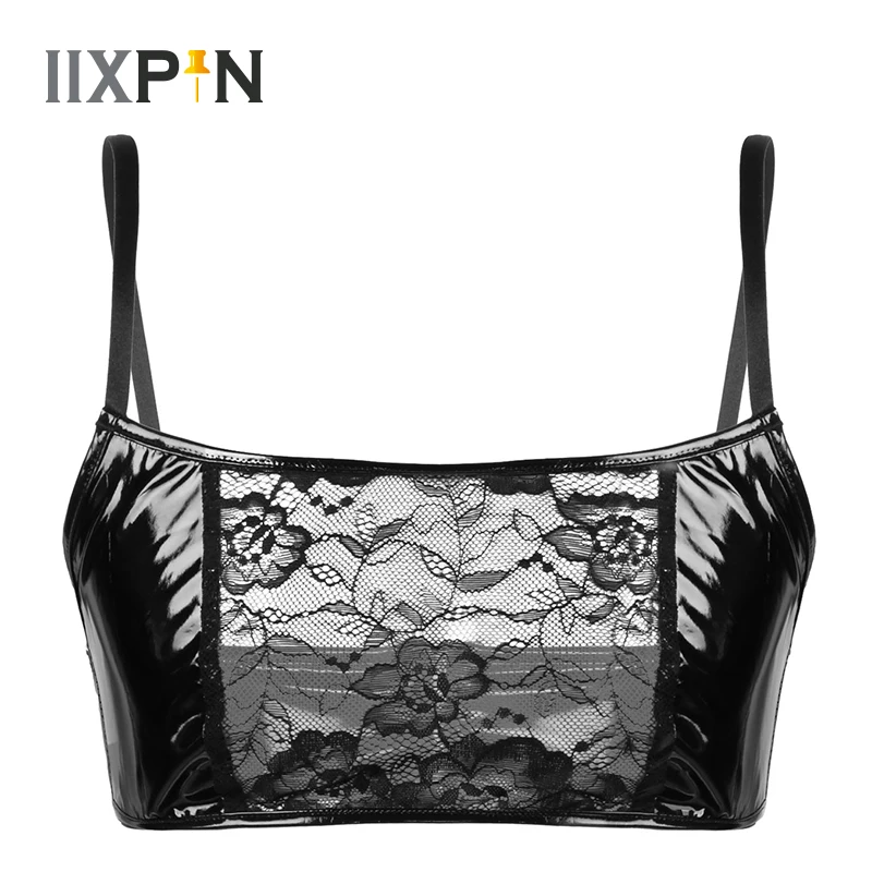 Мужское сексуальное женское белье из прозрачного кружева майка бюстгальтер топ