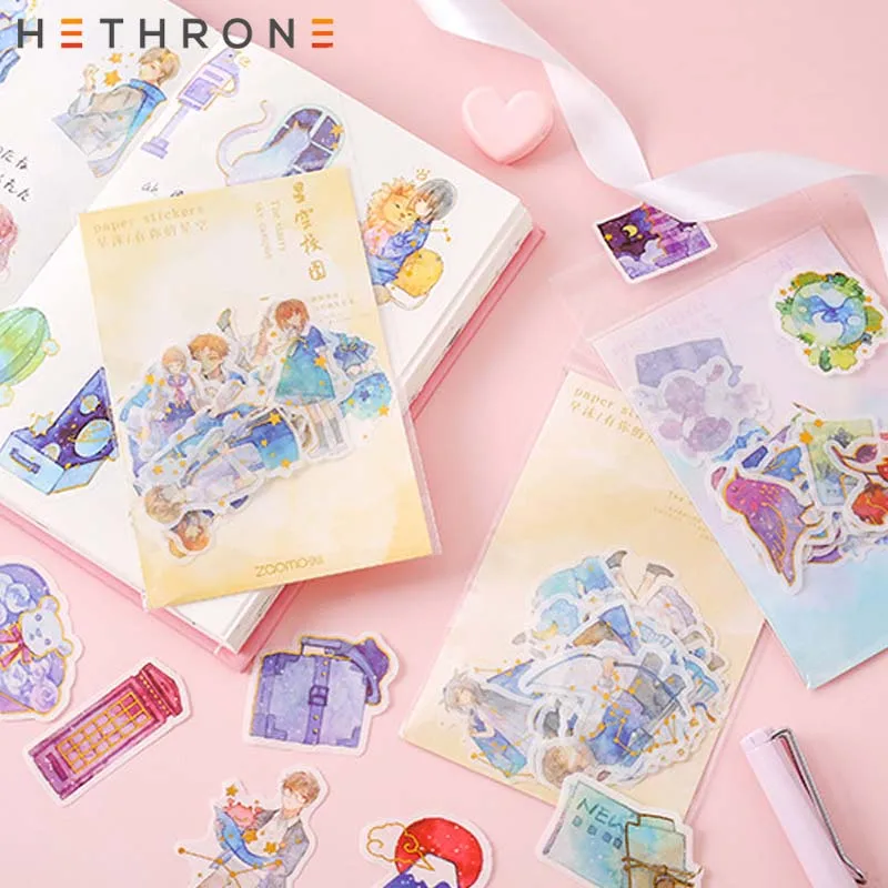 Hethrone 2 шт./пакет ручная роспись Звезда путешествия прозрачный ПВХ вручную учетной