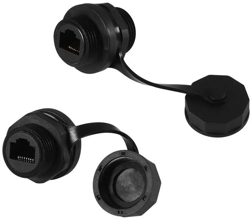 Защитная промышленная панель CAT 6 RJ45 двойная передача через соединитель с