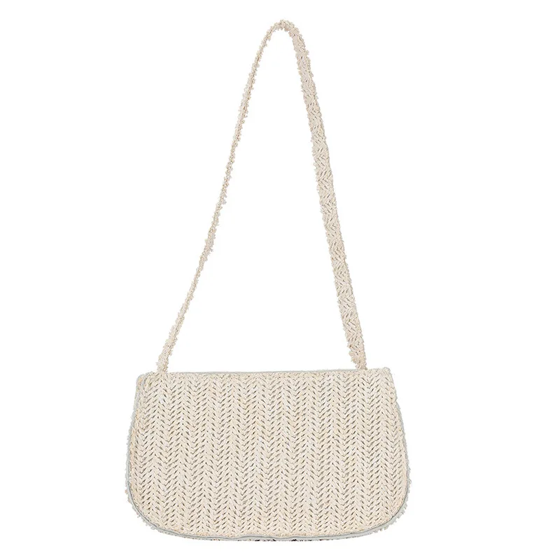 

Women's Square Daily Tote Handbag Simple Designer Ladies Shoulder Underarm Bag Fashion Female Small Straw Beach Bag Clutch Purse