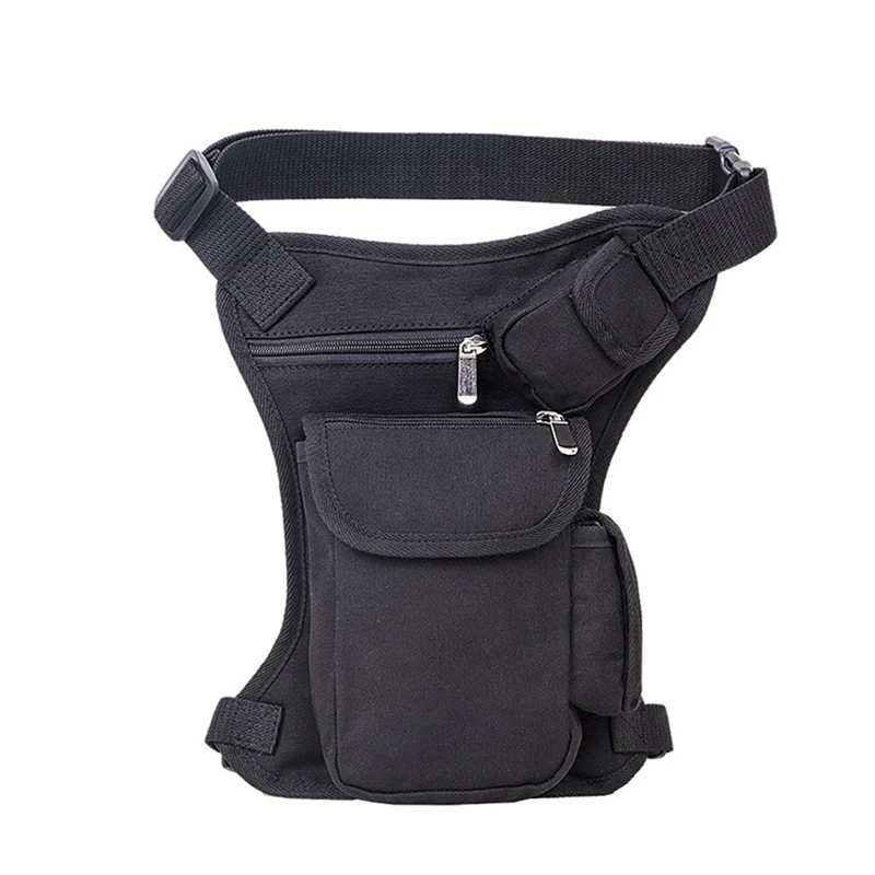 Портативная Мужская поясная сумка тактическая холщовая бедренная нога прямая