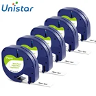 5 шт. совместимый для лента Dymo LetraTag 91200 этикетка Бумага 12 мм x 4 м черный на белом лента для Dymo Letratag принтер этикеток 91330