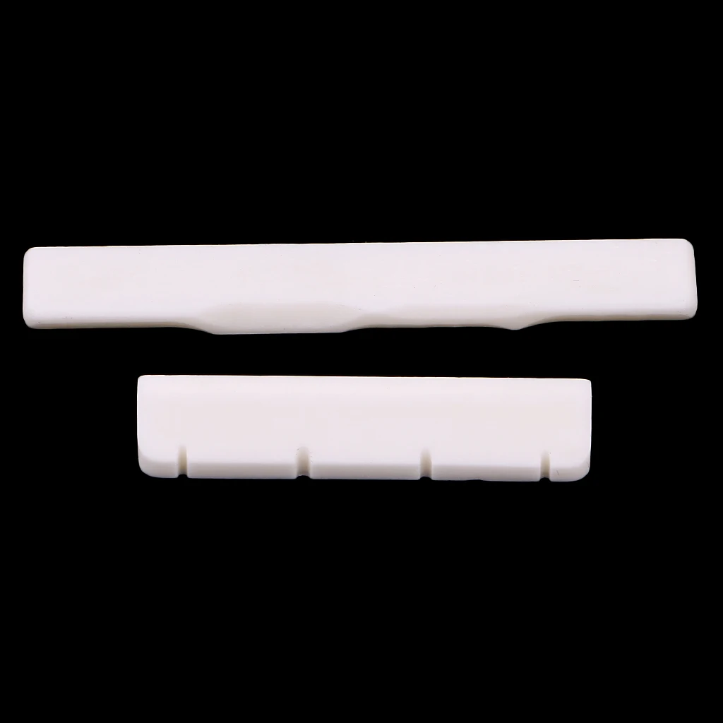 

4-String Guitar Parts Saddle Nut Carved Bone For Ukulele String Instruments