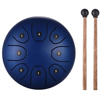 5 5 inch mini 8 tone steel tongue drum c key percussion instrument hand pan drum with drum mallets carry bag 6 colors