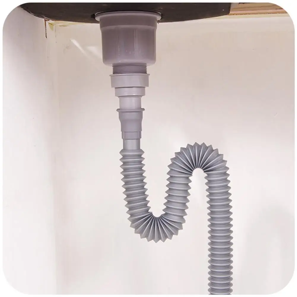 

PVC Drain Hose Retractable Basin Under The Water Pipe Drain Lengthening Deodorant Telescopic Washbasin Pipe Kitchen Drain Faucet