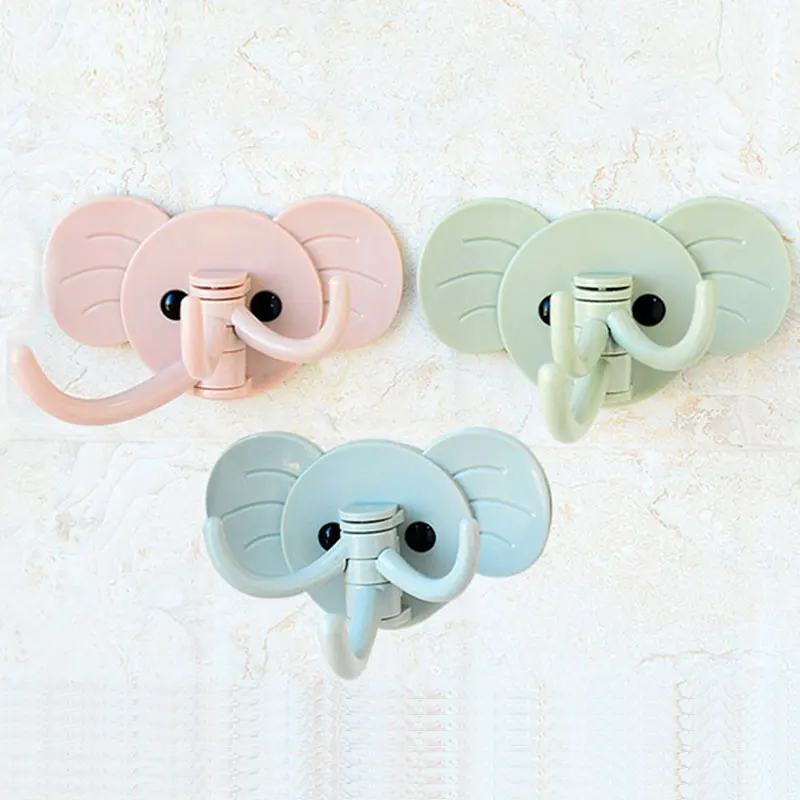 

Elephant Nose 3 Hooks Wall Hanger Self Adhesive Hooks Door Wall Sticky Hanger Organizer Towel Holder Bathroom Kitchen Organizer