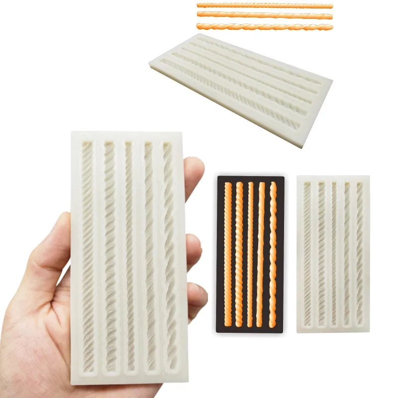 

Cake Edge Small Pearl Silicone Fondant Mold Braided Rope Cake Edge Decoration Tool DIY Chocolate Kitchenware Baking Tray Tools