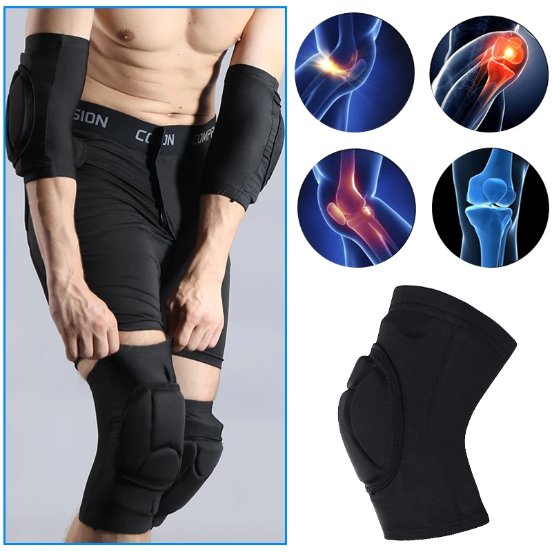 

Men's Ski Football Protective Knee Pads Skiing Skating Elbow Support Snowboarding Impact Soccer Kneepad Protection