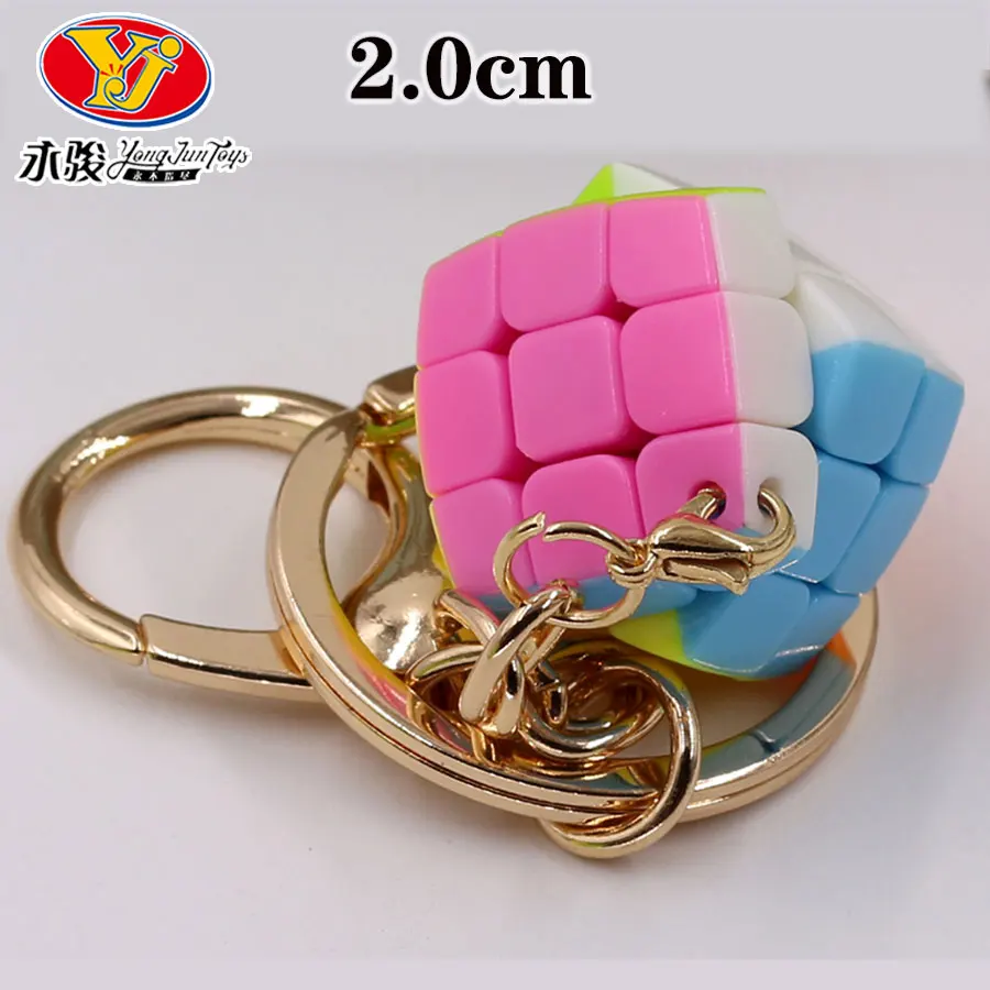 YJ 2.0cm Волшебный куб, головоломка, мини куб 2,0 3,0 3,5 3,6 4,0 4,5 см ключ брелоки цепочки мини хлеб XiaoManTou развивающие игрушки игры - Color: YJ 2.0cm