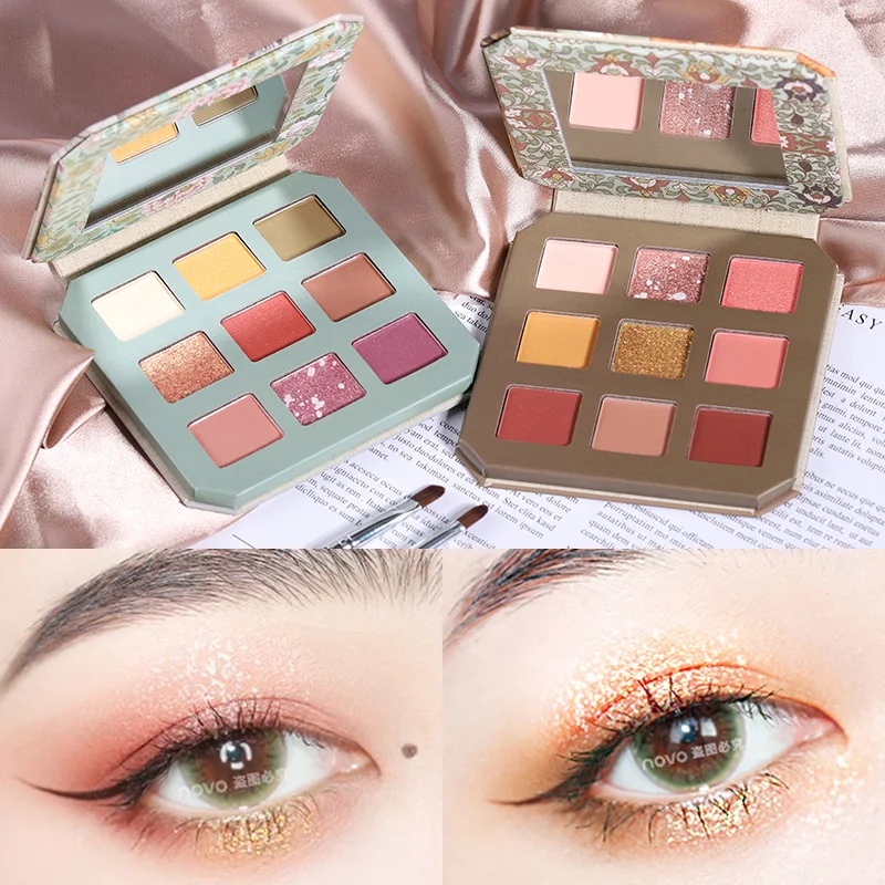 NOVO матовые тени для век Палитра Китай стиль династии Тан Леди Тени Макияж Блеск