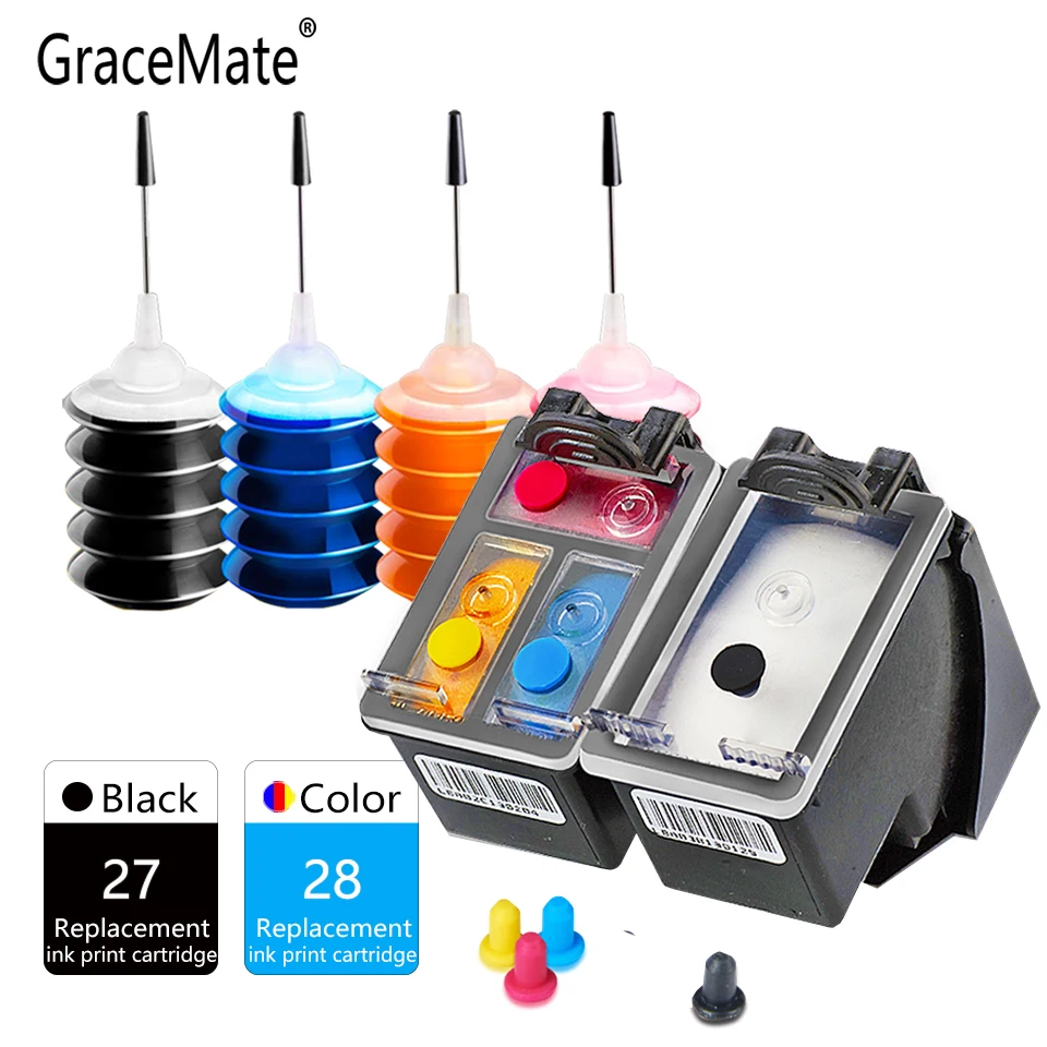 GraceMate чернильный картридж 27 28 совместимый для HP Deskjet 3320 3322 3420 3425 3450 3520v 3550 v 3620v 3650v