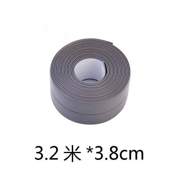 

3.2mx3.8cmPVC Туалет Кухня Ванная комната уплотнительная лента белый серый коричневый Водонепроницаемый самоклеющиеся мебельные обои стикер на ...