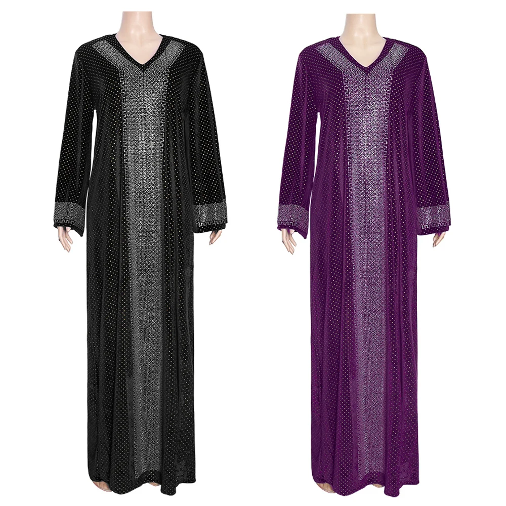 Африканское бархатное платье MD Дашики для женщин длинное большого размера из