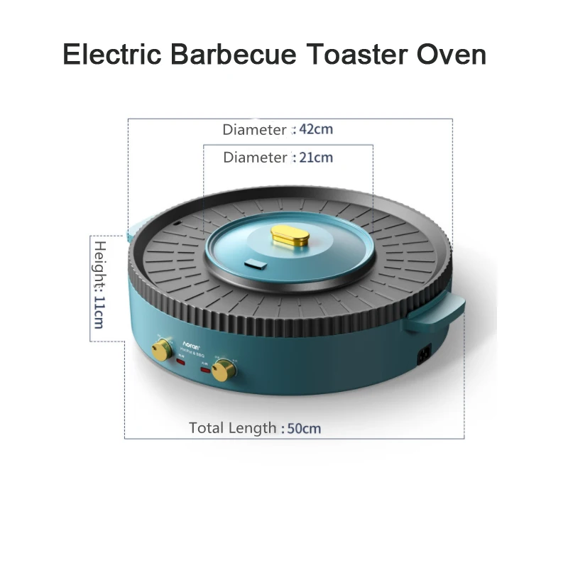 

Electric BBQ Grill And Hot Pot 2 in 1 Electric Hot Pot Cooker And Grill Set For Family Party Indoor For 3-8 people