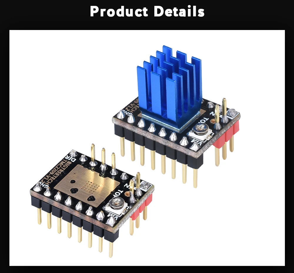 BIGTREETECH TMC2209 V1.2 Драйвер шагового двигателя UART StepSticks VS TMC2208 TMC2130 для SKR V1.3 PRO E3 MKS 3d панель принтера