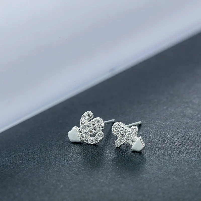 Женские серьги кактус из сплава 925 пробы роскошные брендовые свадебные украшения