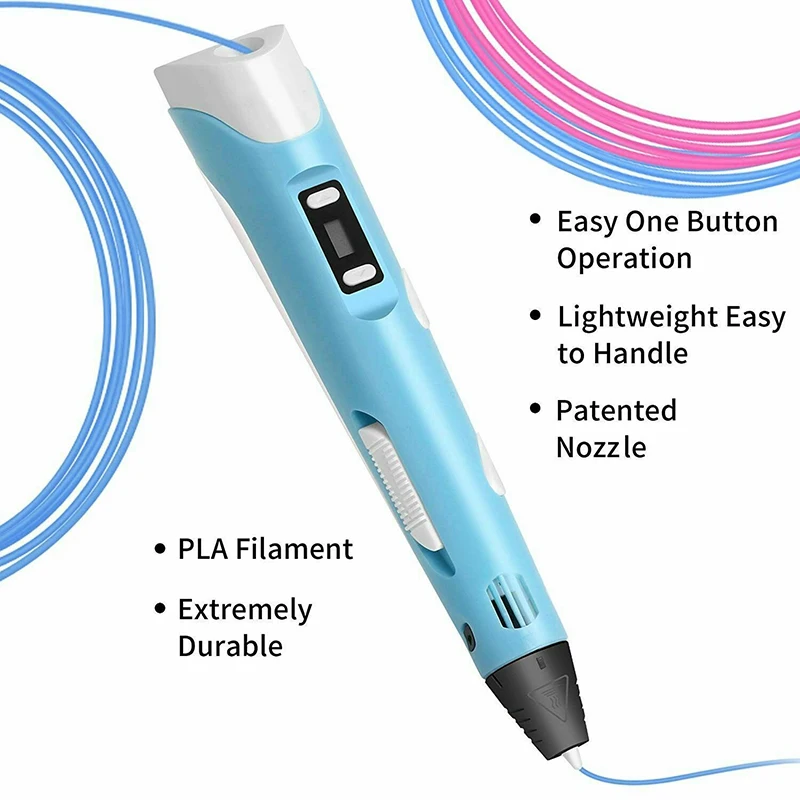 

3D Printing Pen DIY 3D Pen Pencil 3D Drawing Pen Stift PLA Filament For Kid Child Education Toys Birthday Gifts 3D Doodle Pen