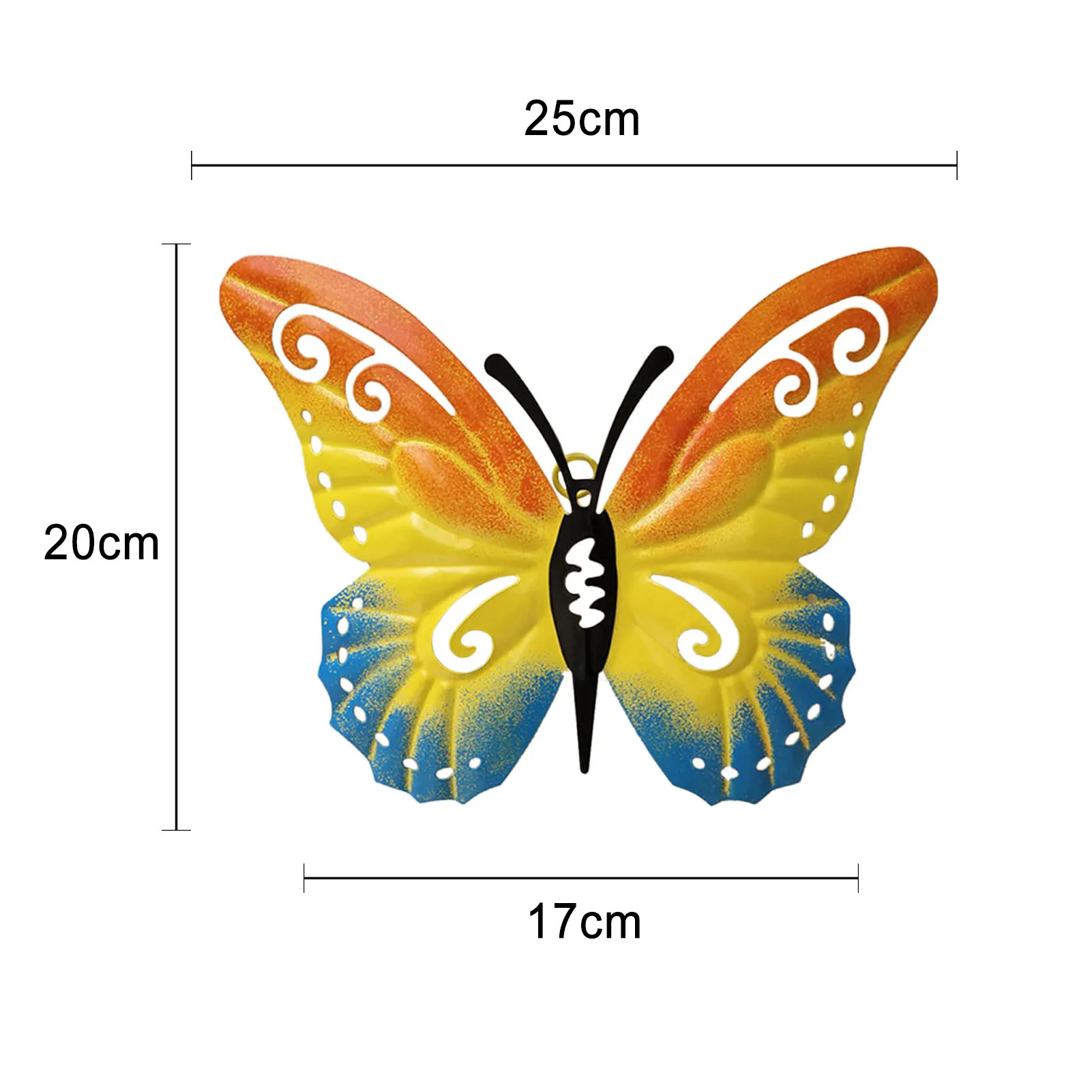 

Metal Butterfly Wall Decoration Hanging Sculpture Metal Wall Art Garden Decoration Miniaturas Animal Outdoor Yard Statues