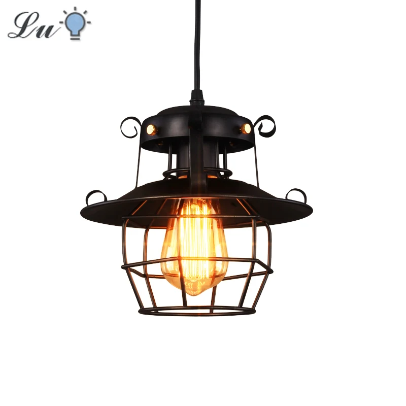 

Retro Vintage Pendant Lights Loft Industrial Decor Hanging Lamp Metal Light For Cafe Bar Home Edison Indoor Lighting Fixture E27