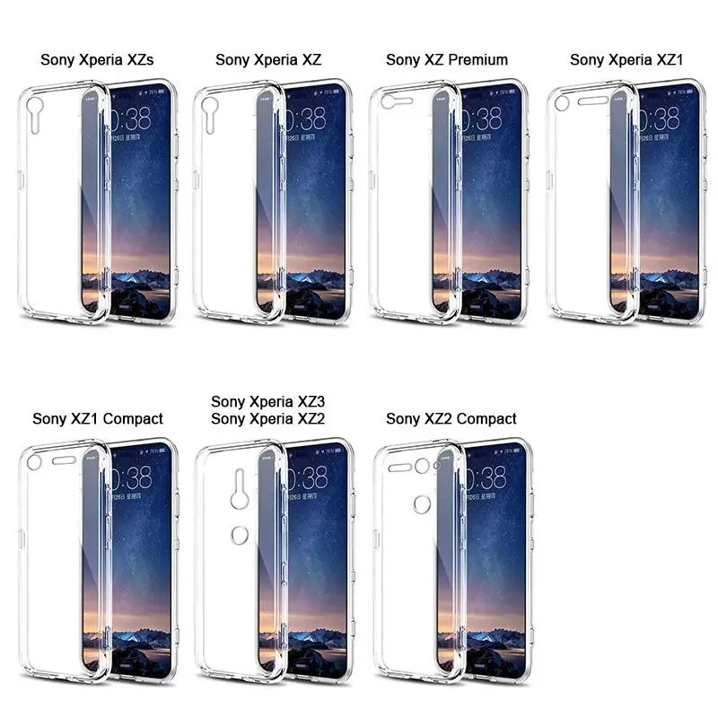

Ultra Thin Clear Transparent Soft Case For Sony Xperia XZ3 XZ2 XZ1 Compact XZ Premium XZs Phone Case Cover