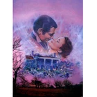 Полноразмернаякруглая 5D алмазная живопись сделай сам, постер фильма вышел с ветром, алмазная стразы, вышивка, домашний декор, подарок WG2001