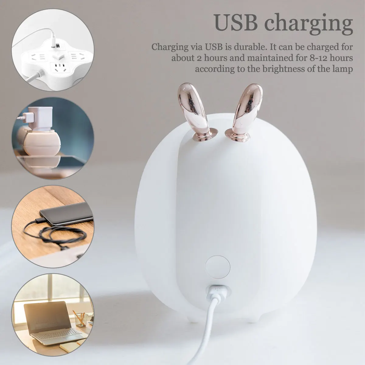 Новый силиконовый ночсветильник Elk с зарядкой от USB светильник прикроватная