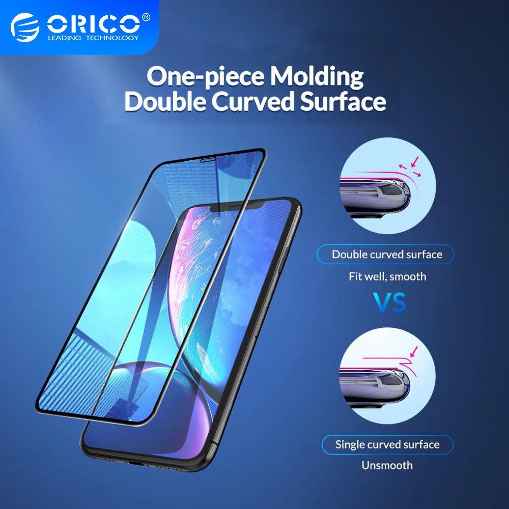 Защитное стекло ORICO закаленное с полным покрытием для iPhone X XS XR iphone Max|Защитные