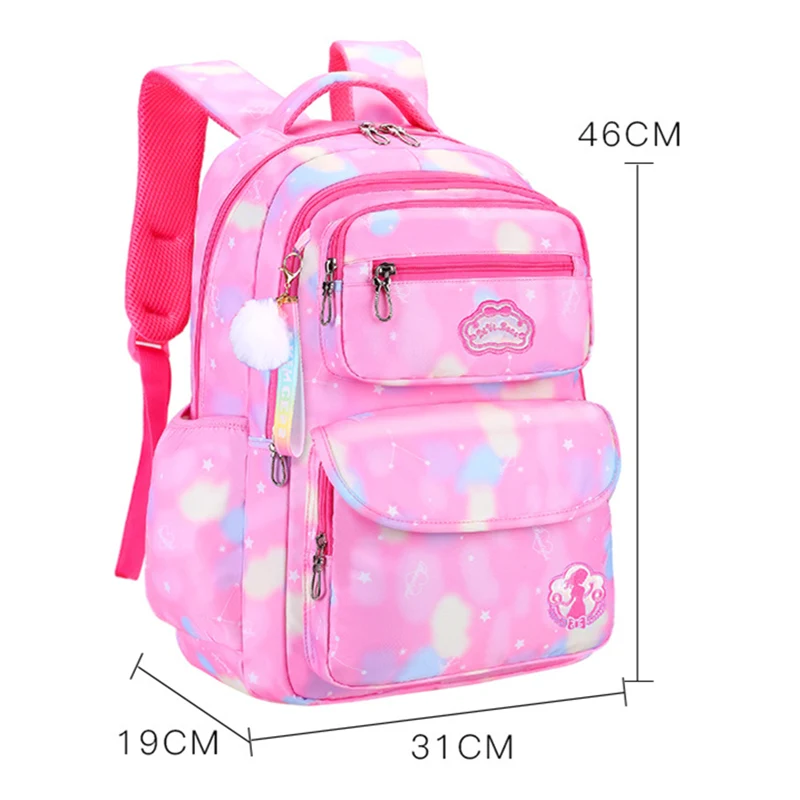 "Милые школьные ранцы для девочек с градиентом, детский рюкзак для начальной школы, Детская сумка для книг, школьный портфель принцессы"
