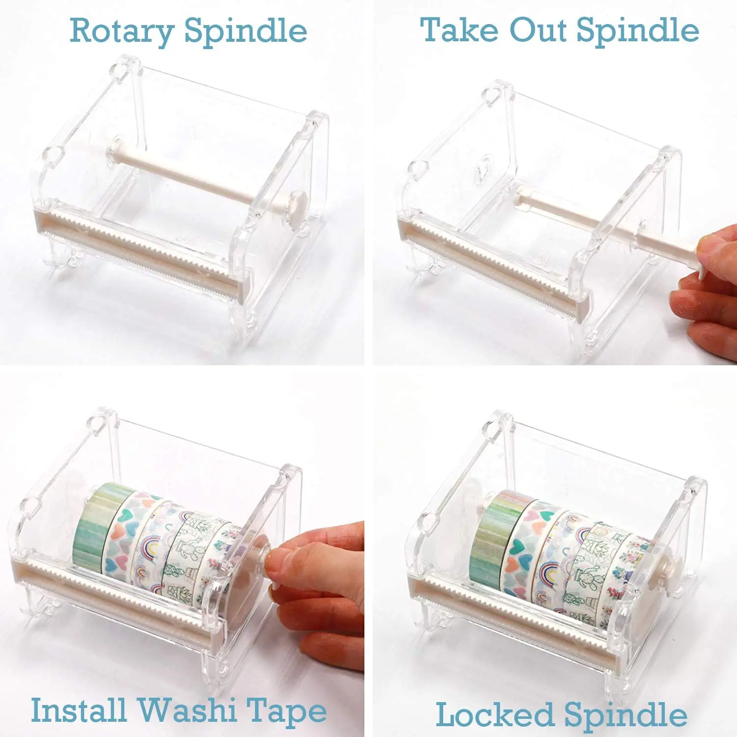 

1PC Japanese Style Stationery Masking Tape Cutter Dispenser Washi Tape Storage Organizer Cutter Office Tape Dispenser