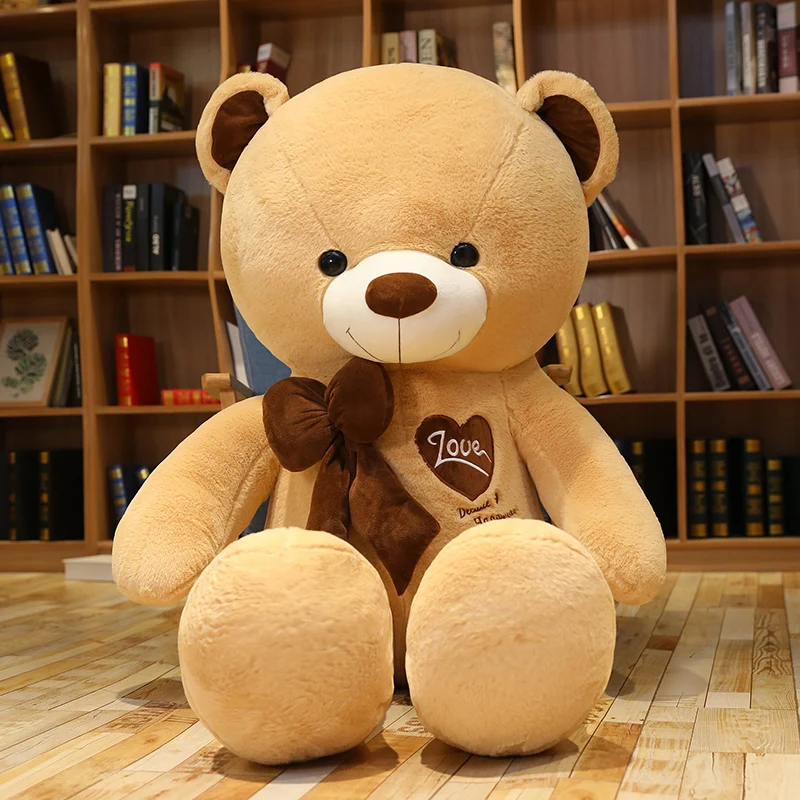 Hot High Quality 80CM/100CM 4 Colors Teddy Bear With Scarf Stuffed Animals Plush Toys Doll Lovers Birthday Baby Gift | Игрушки и хобби