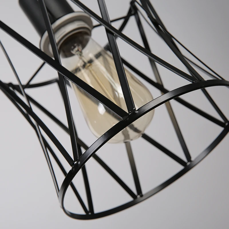 Лофт ретро промышленная люстра в виде ромба бар железная клетка художественная