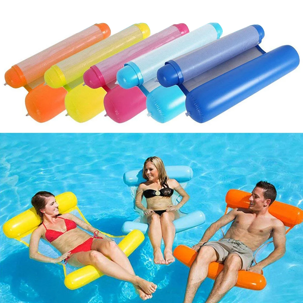 

Summer Inflatable Water Hammock Floating Relaxing Beach Lounge Outdoor Bed Pool Party Toy Lounge Bed