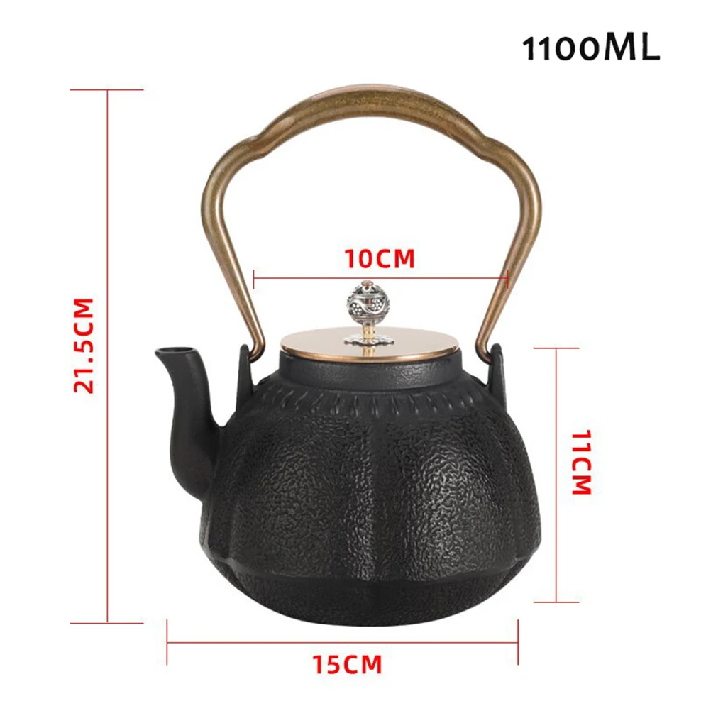 Чугунный чайник в японском стиле ретро большой объем бытовой для кипячения воды